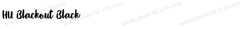 HU Blackout Black字体转换